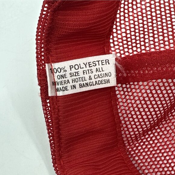 Vintage Riviera Hotel & Casino Las Vegas Trucker Hat Red Foam Mesh Snapback Cap - Picture 9 of 13